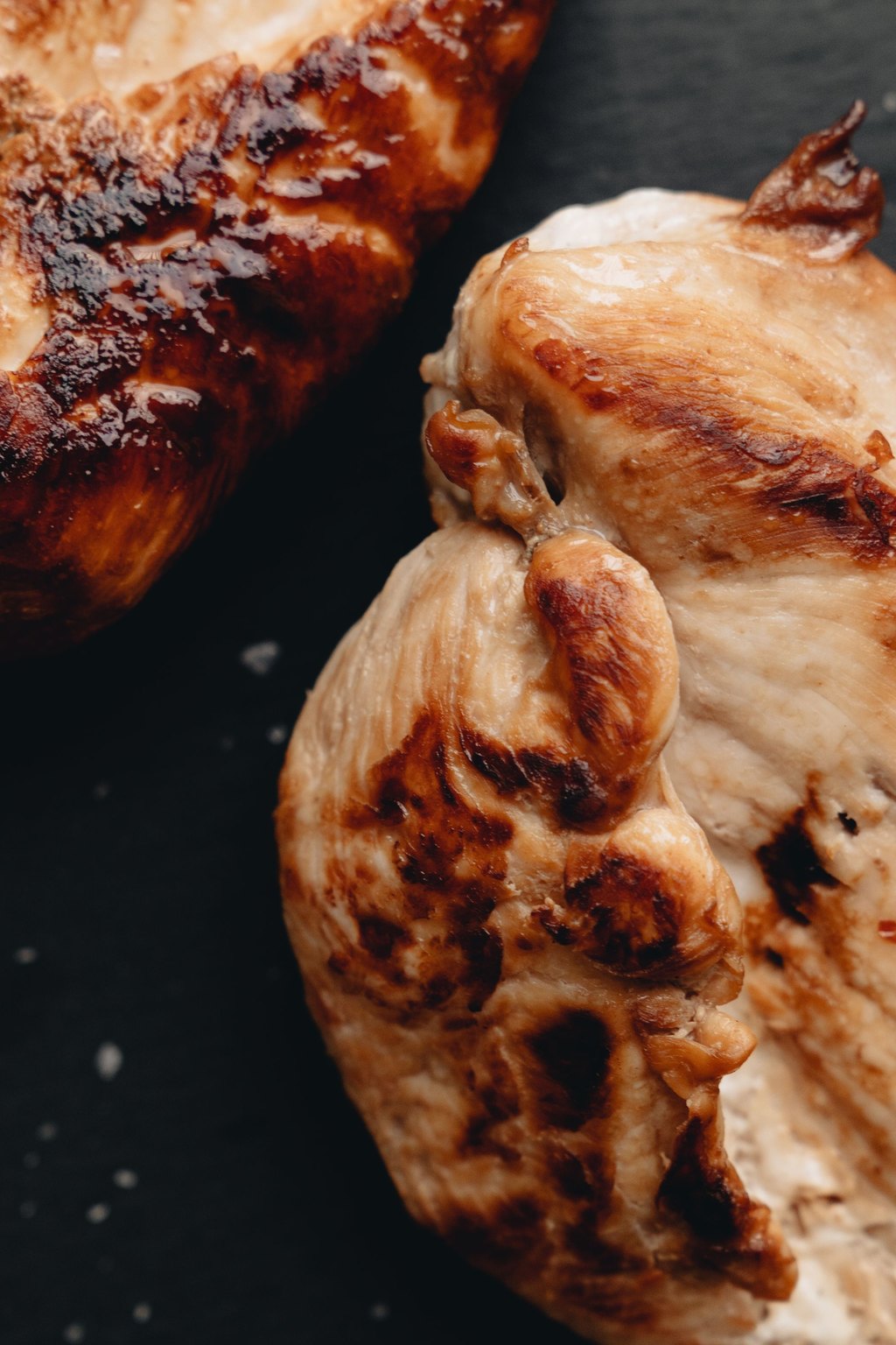 Close up of blackened chicken