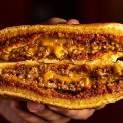 Close up of classic sloppy joes