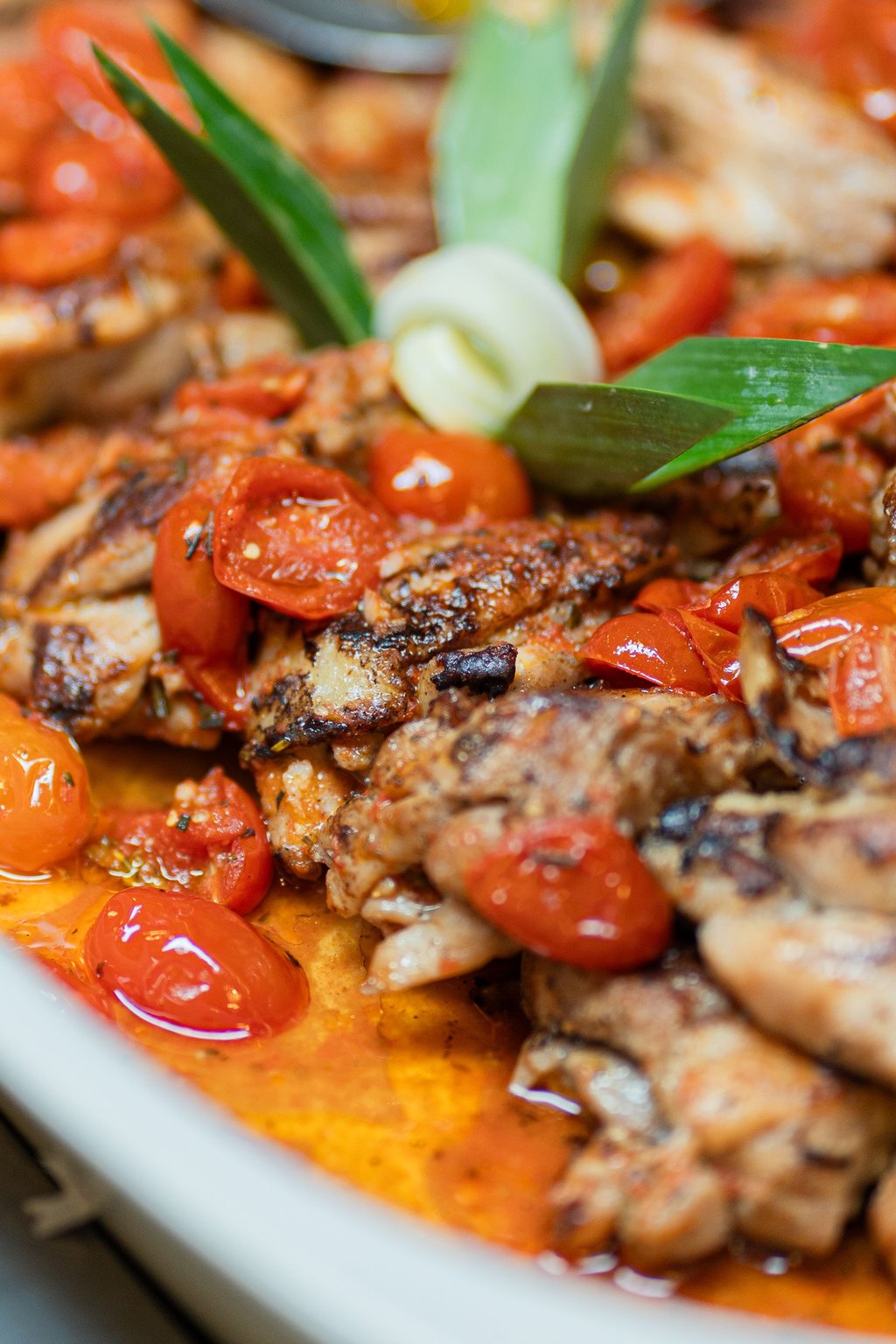 Close up of creamy tuscan chicken