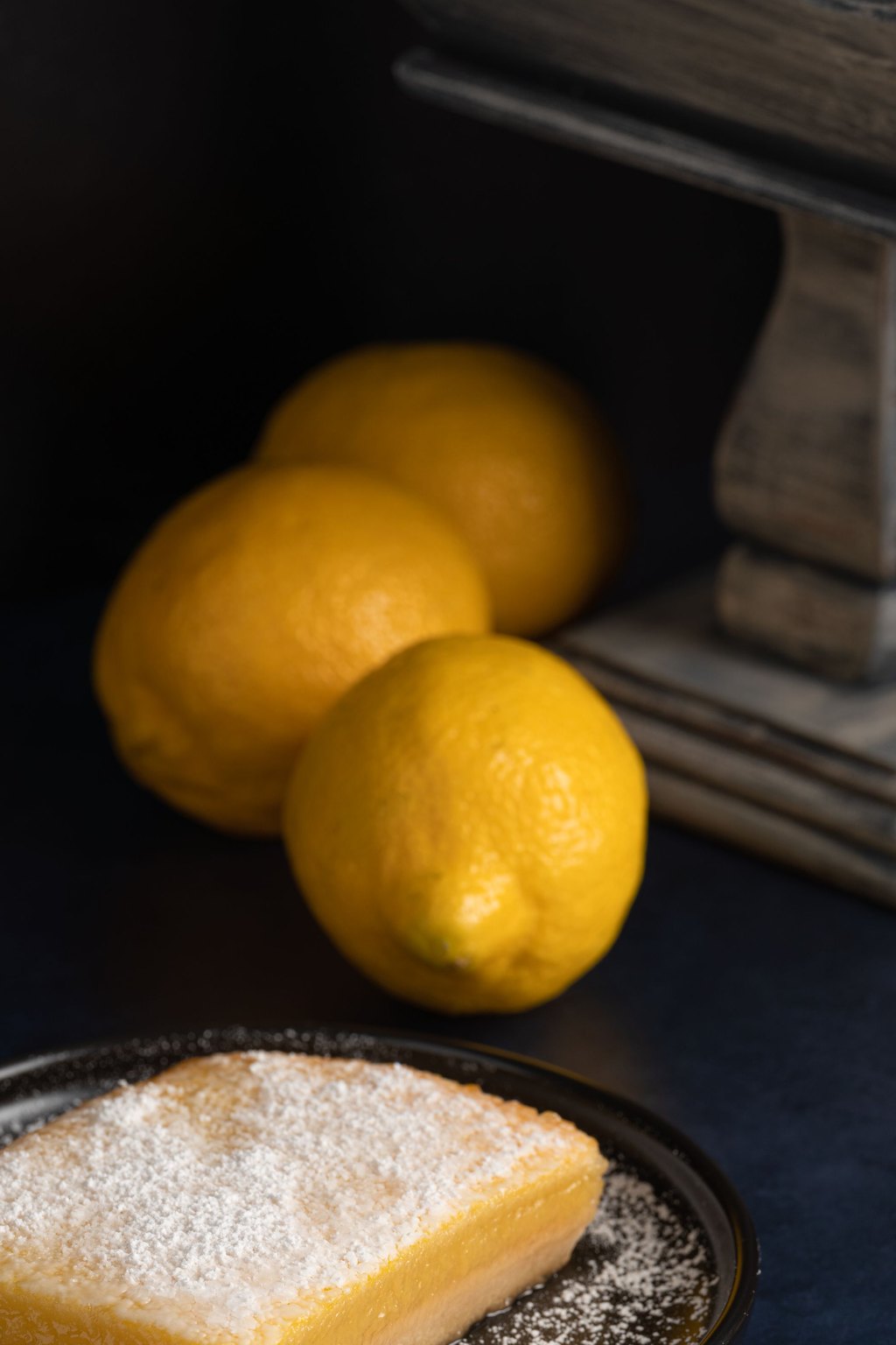 Close up of lemon dump cake