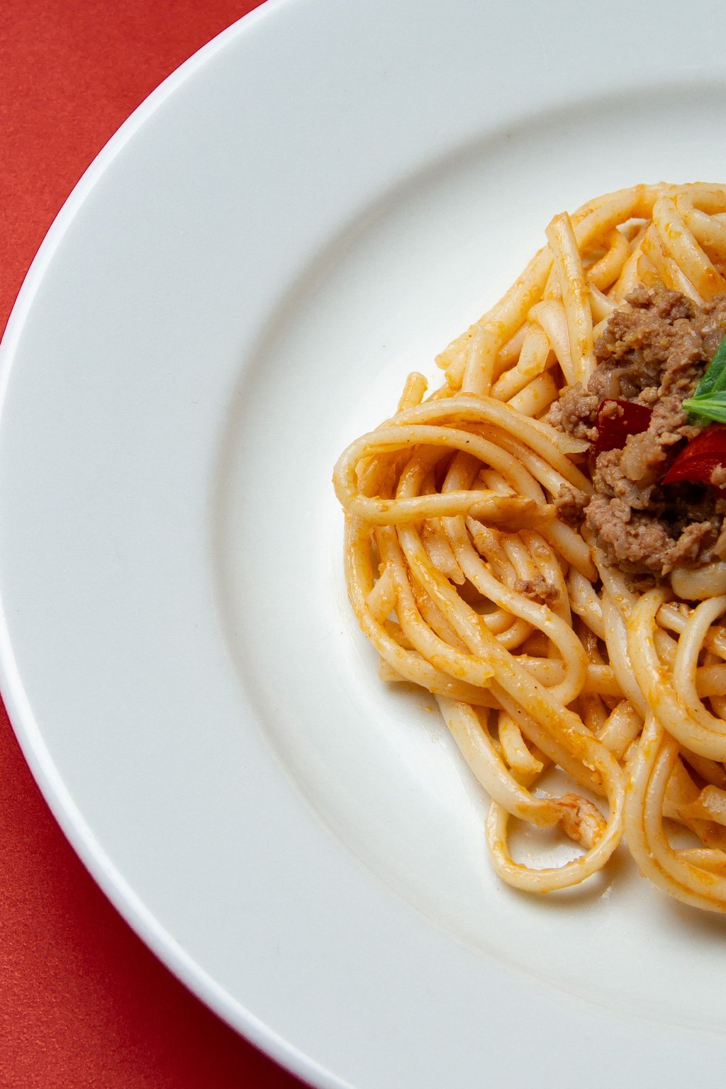 Close up of one pot spaghetti