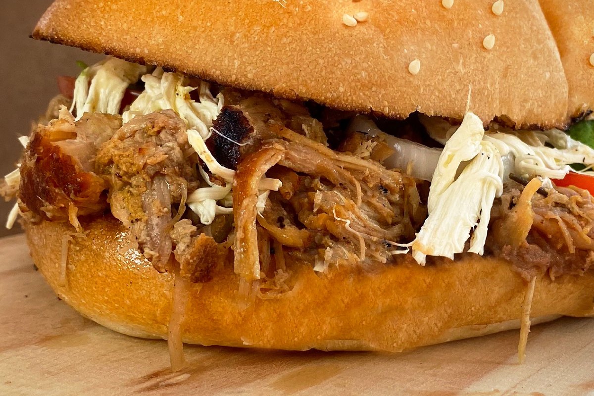 Slow Cooker Pulled Pork ready to serve