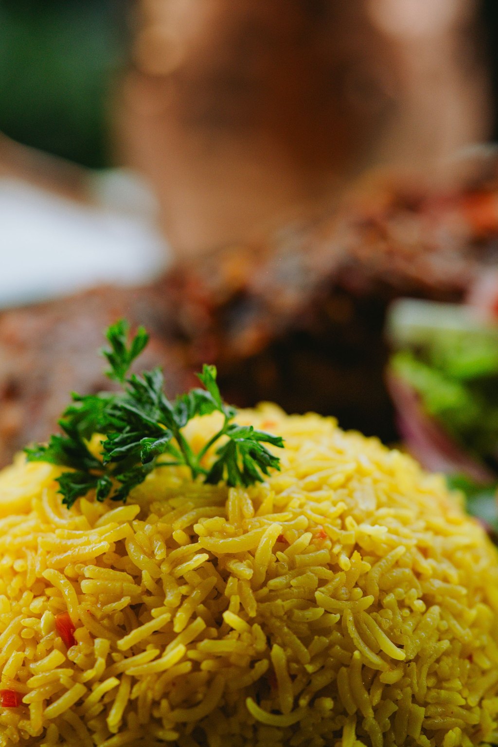 Close up of easy rice pilaf
