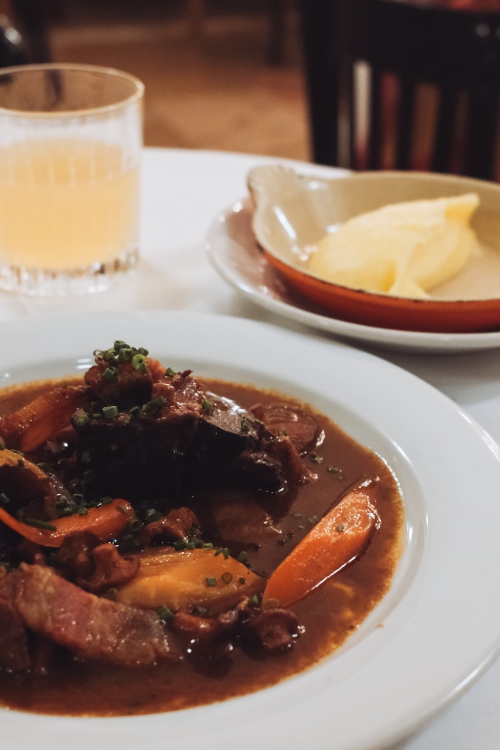Close up of beef bourguignon