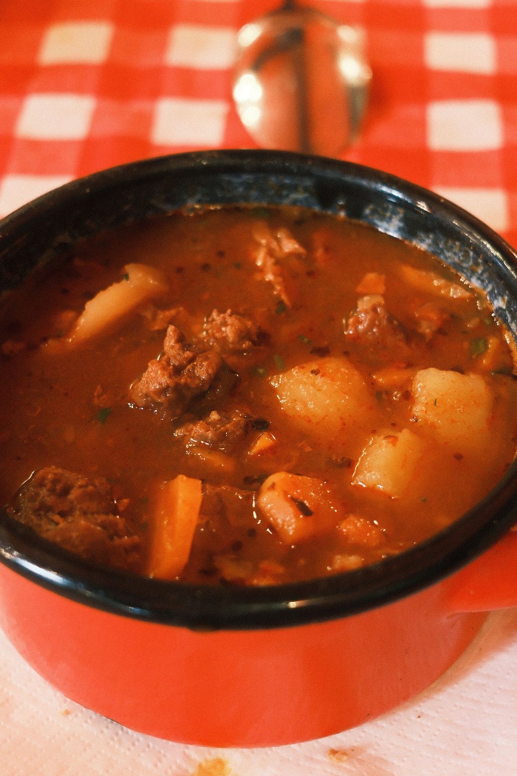 Close up of hungarian goulash
