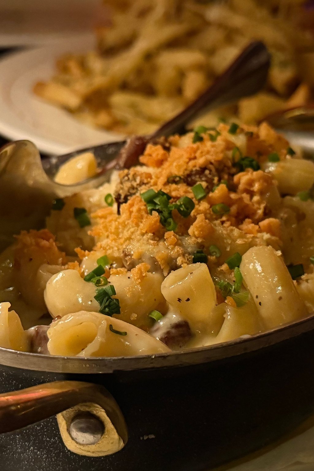 Close up of tuna noodle casserole