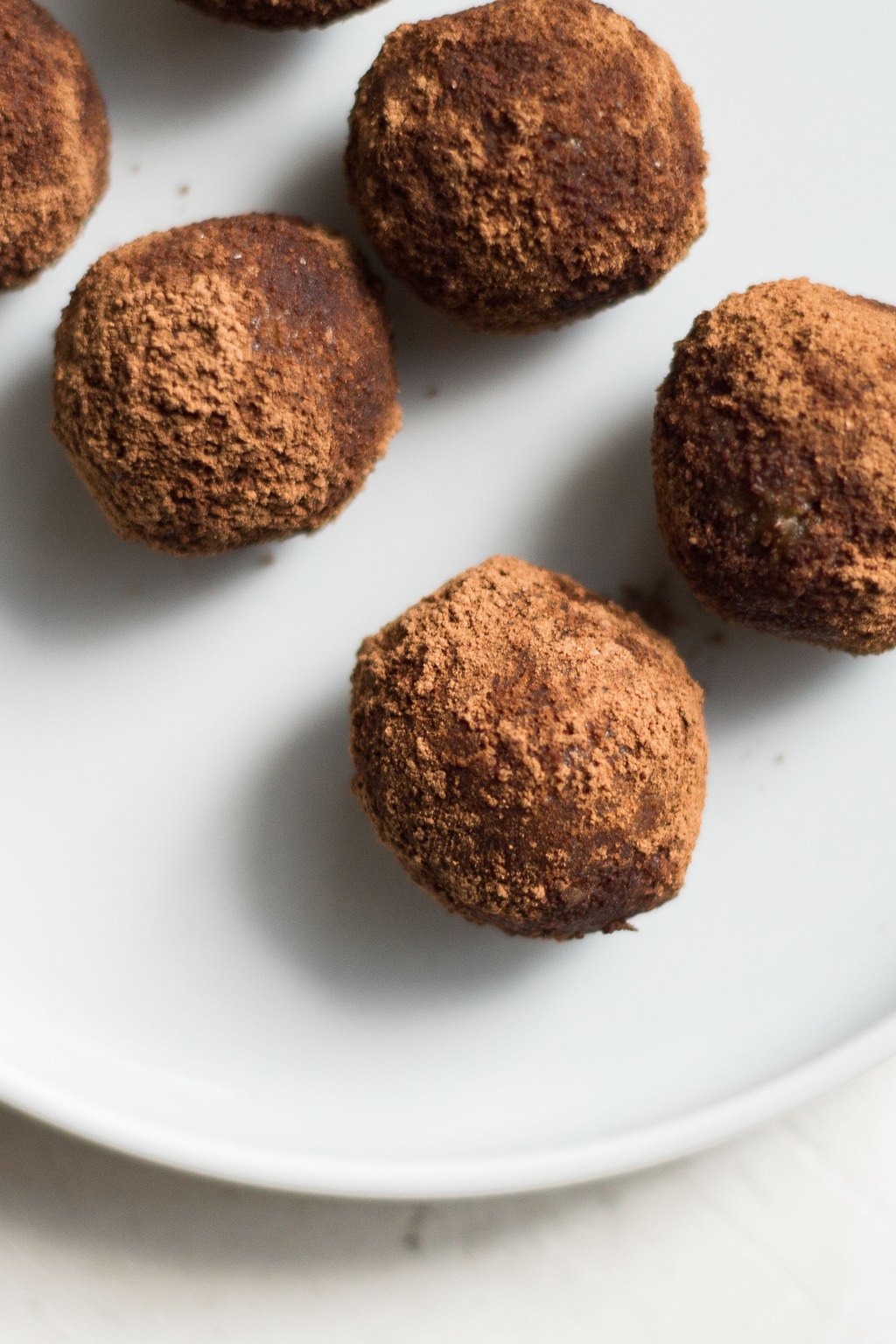 Close up of chocolate truffles