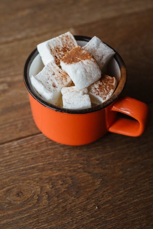 Close up of classic homemade hot chocolate
