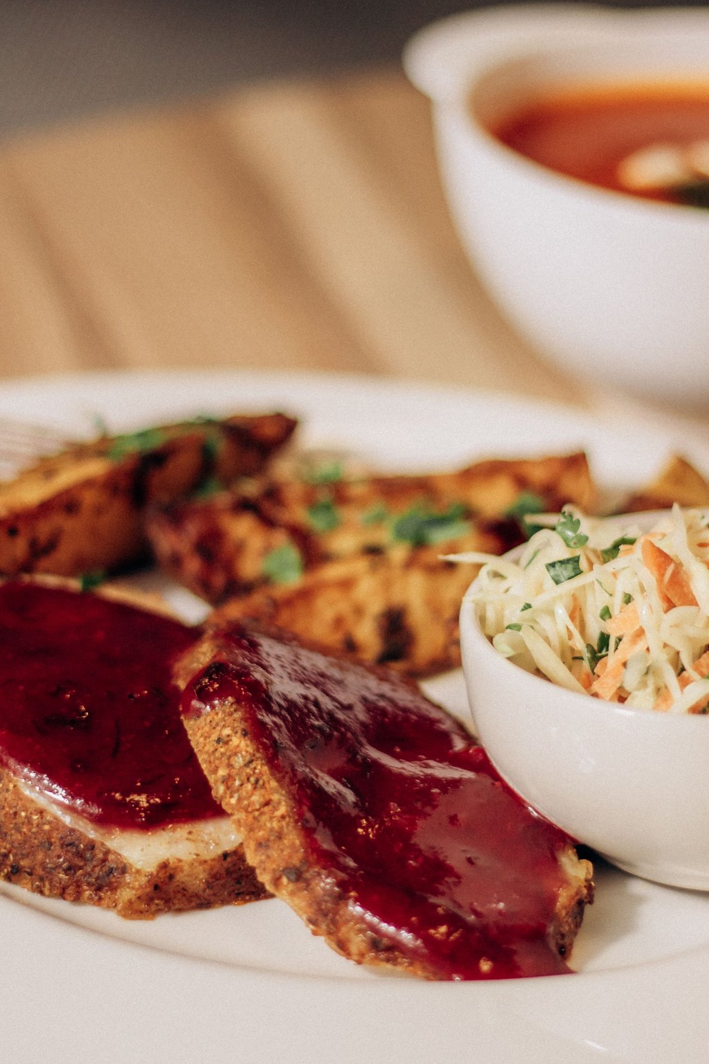 Close up of classic meatloaf