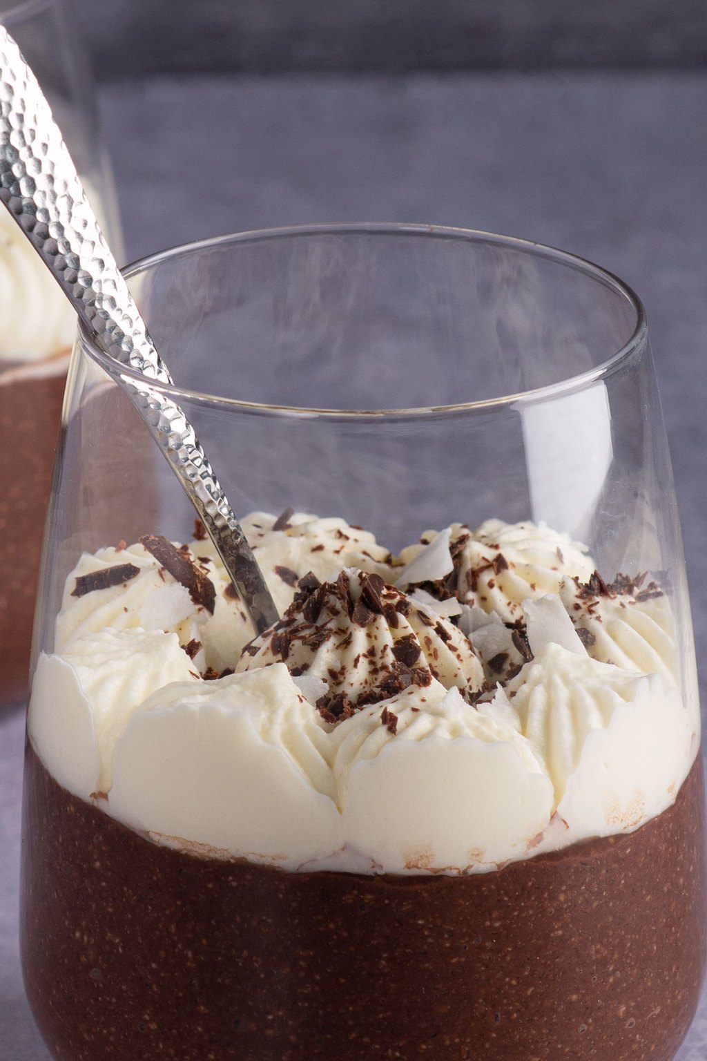 Close up of easy chocolate mousse