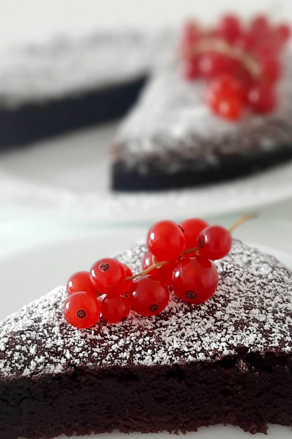 Close up of flourless chocolate cake