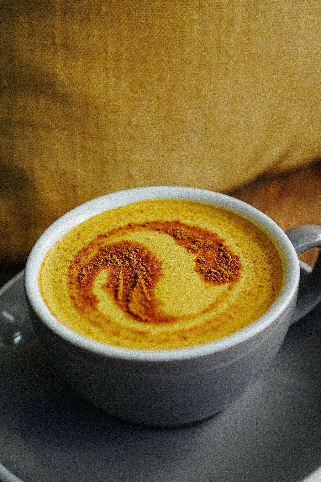 Close up of golden milk