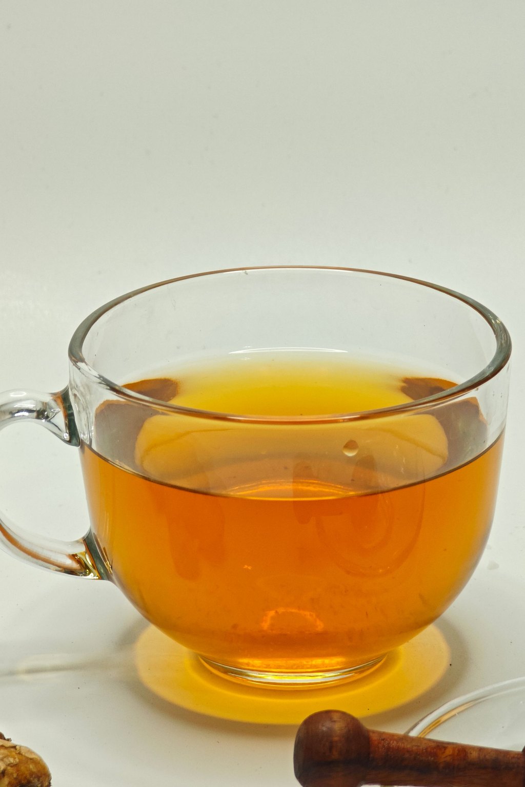 Close up of honey lemon ginger tea