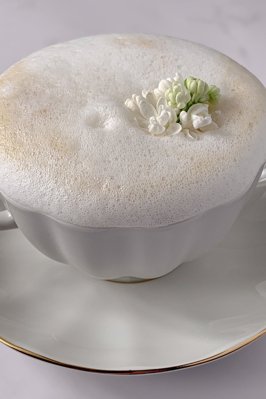 Close up of london fog latte