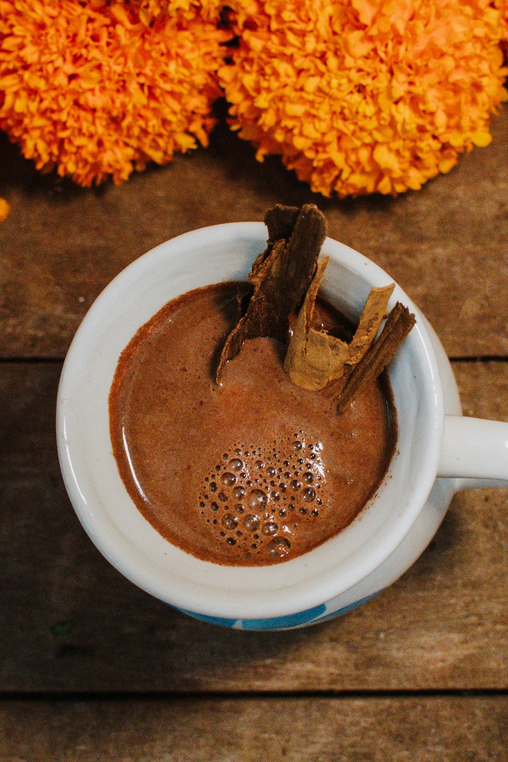 Close up of mexican hot chocolate