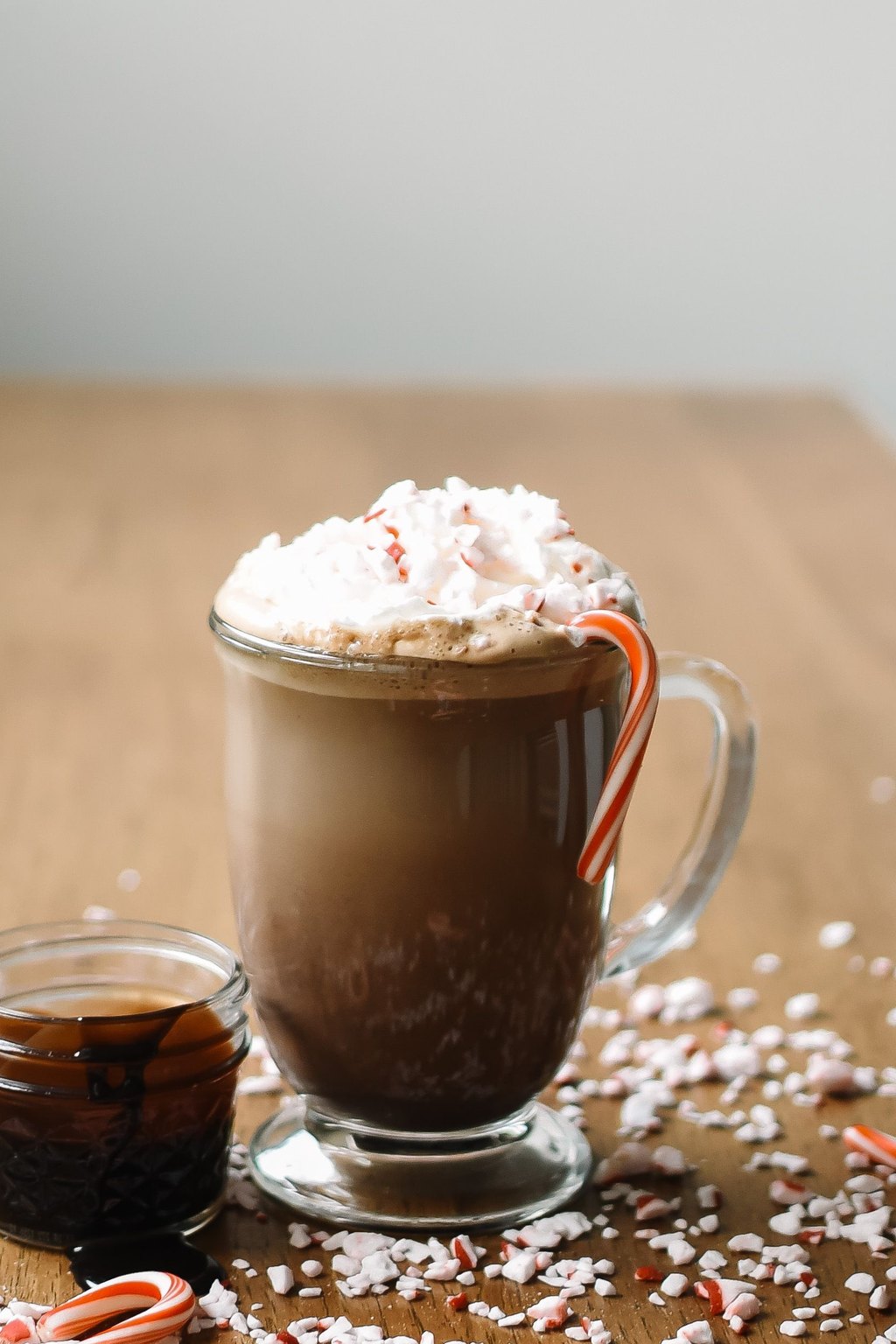 Close up of peppermint mocha