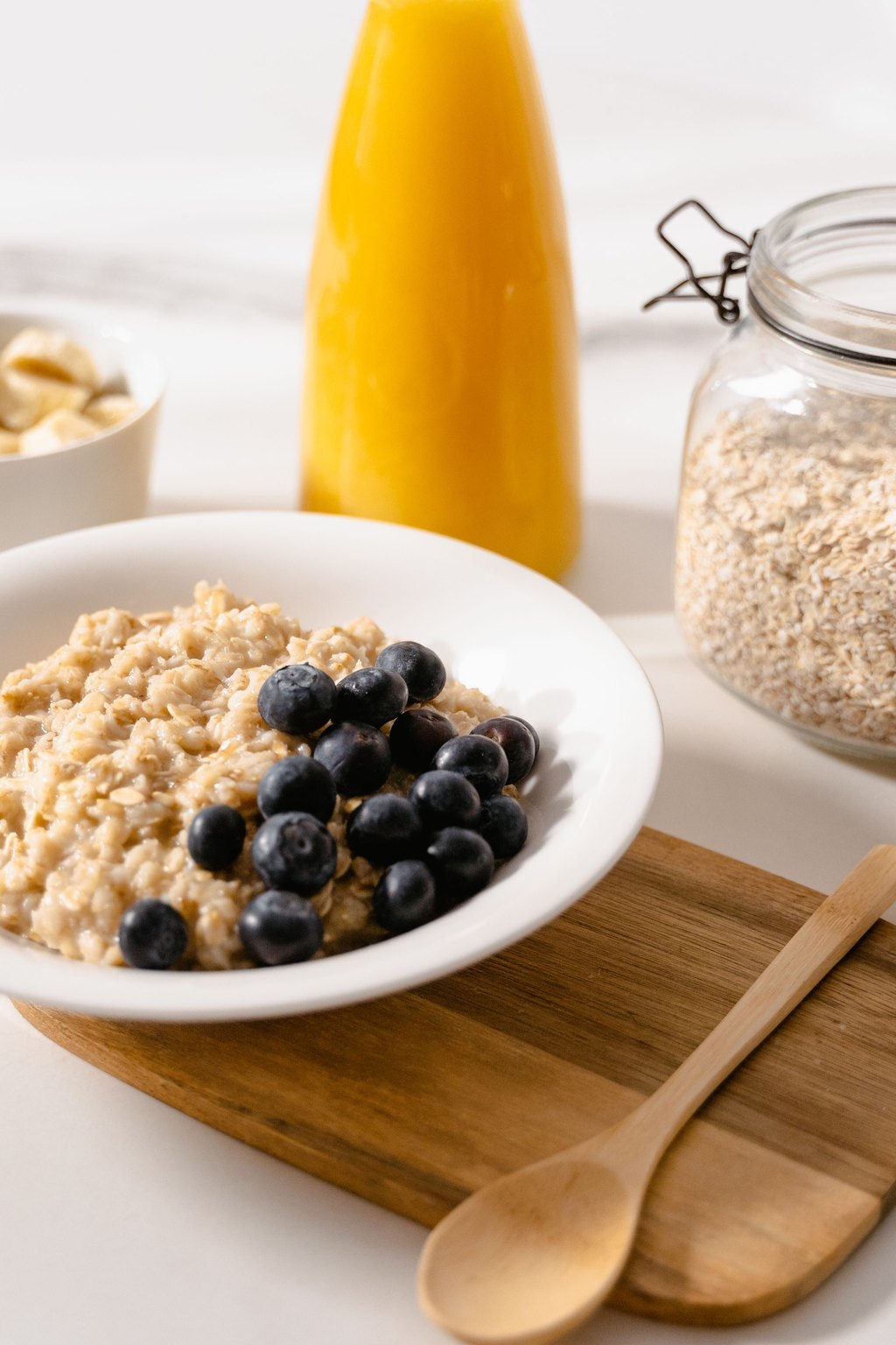 Close up of blueberry baked oatmeal