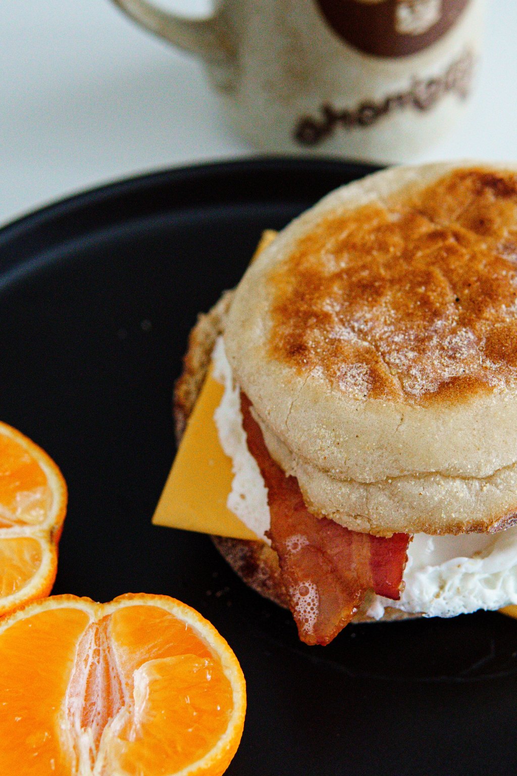 Close up of make ahead breakfast sandwiches