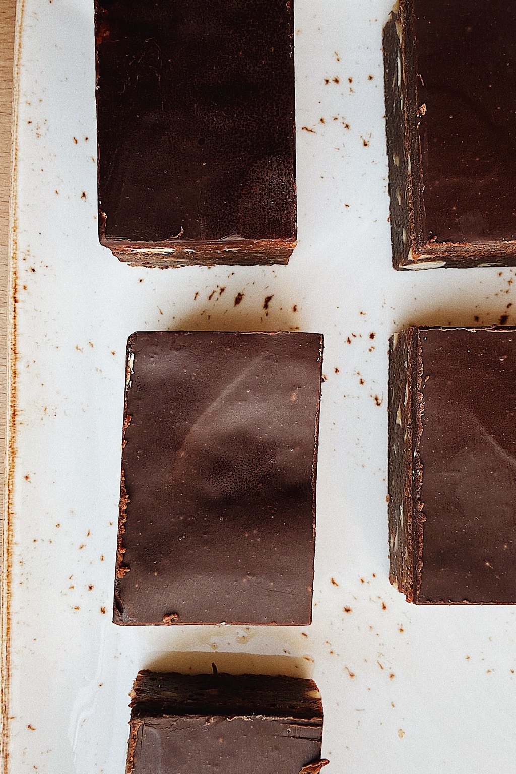 Close up of easy chocolate fudge