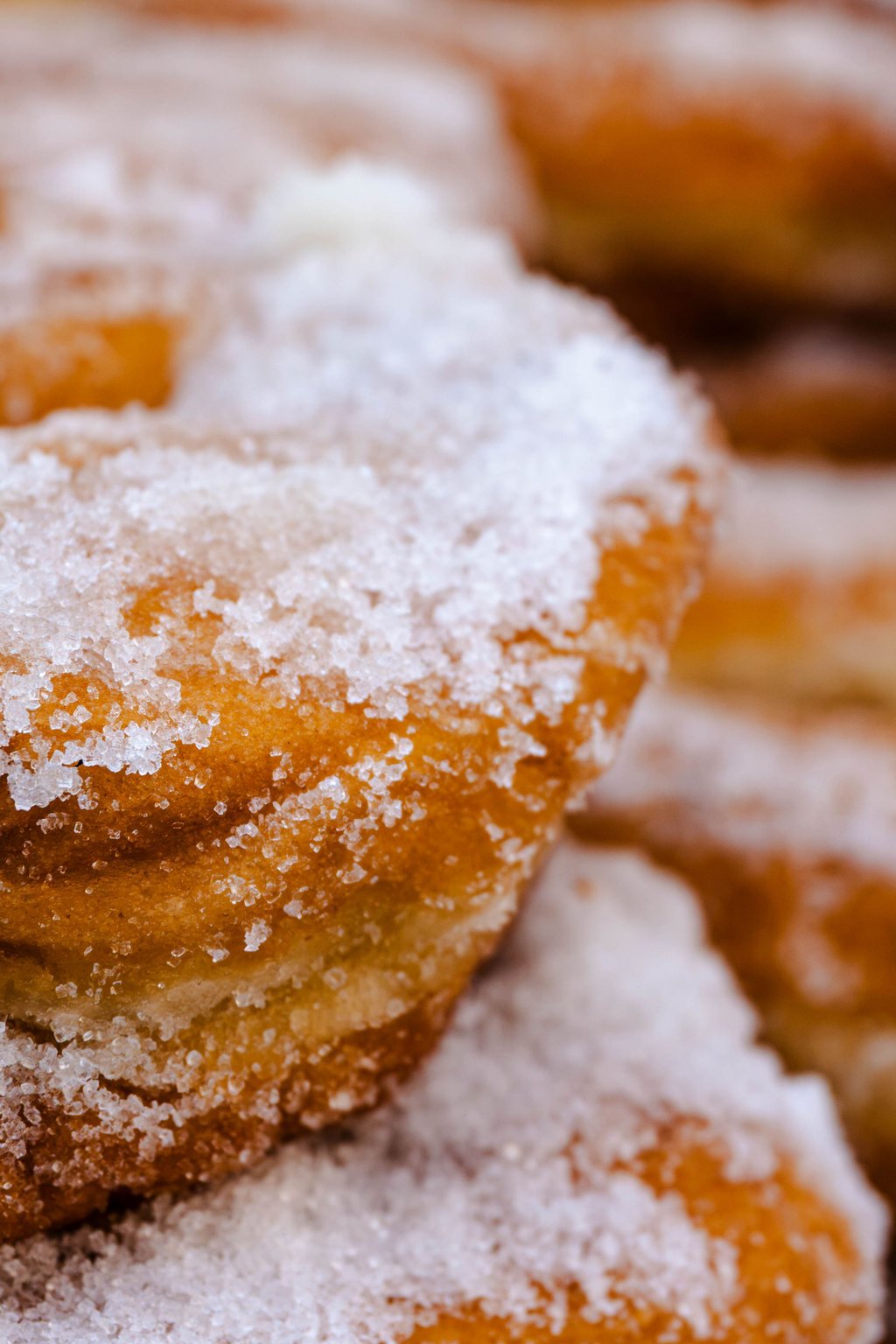 Close up of baked apple cider donuts