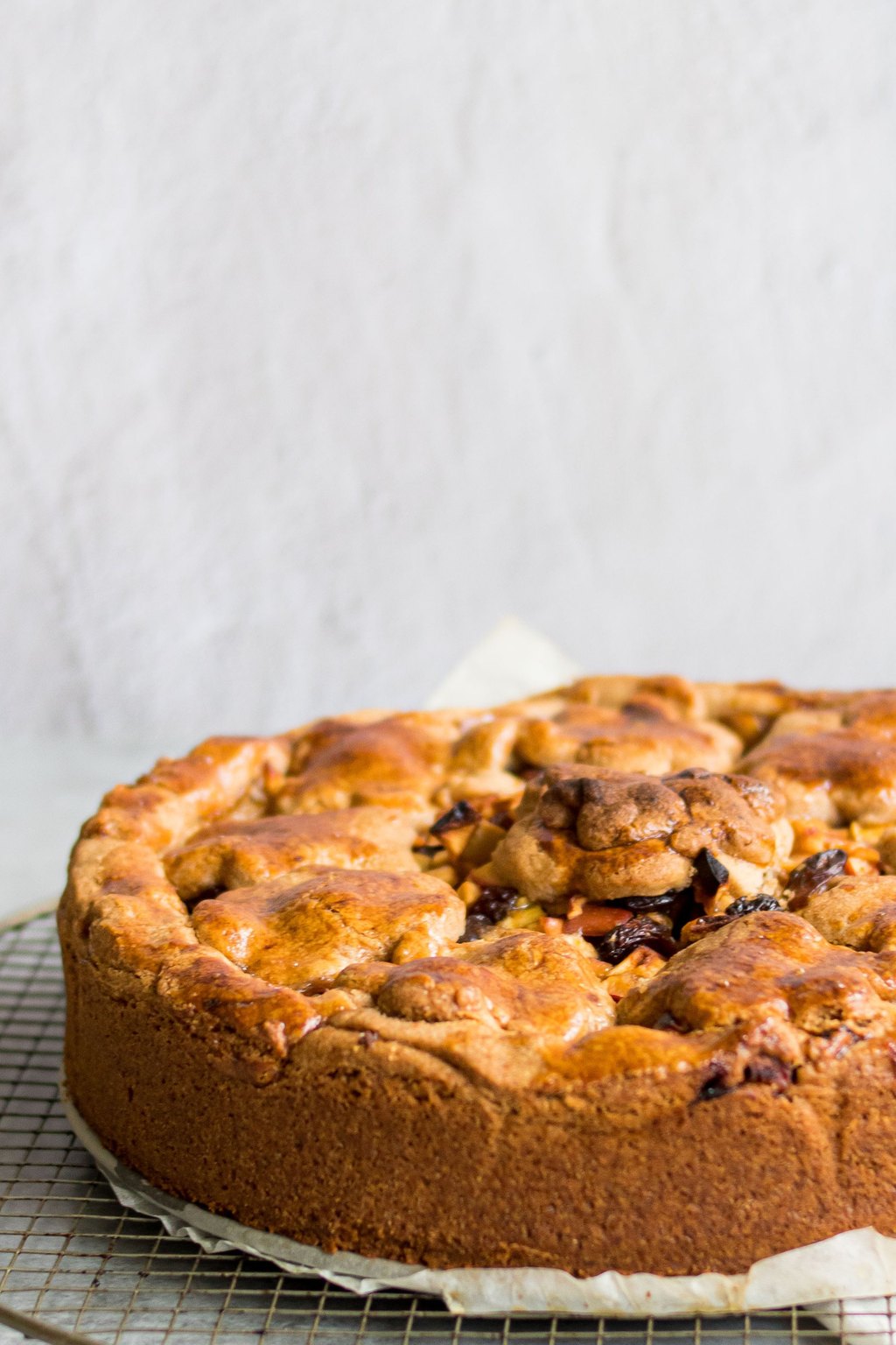 Close up of dutch apple pie