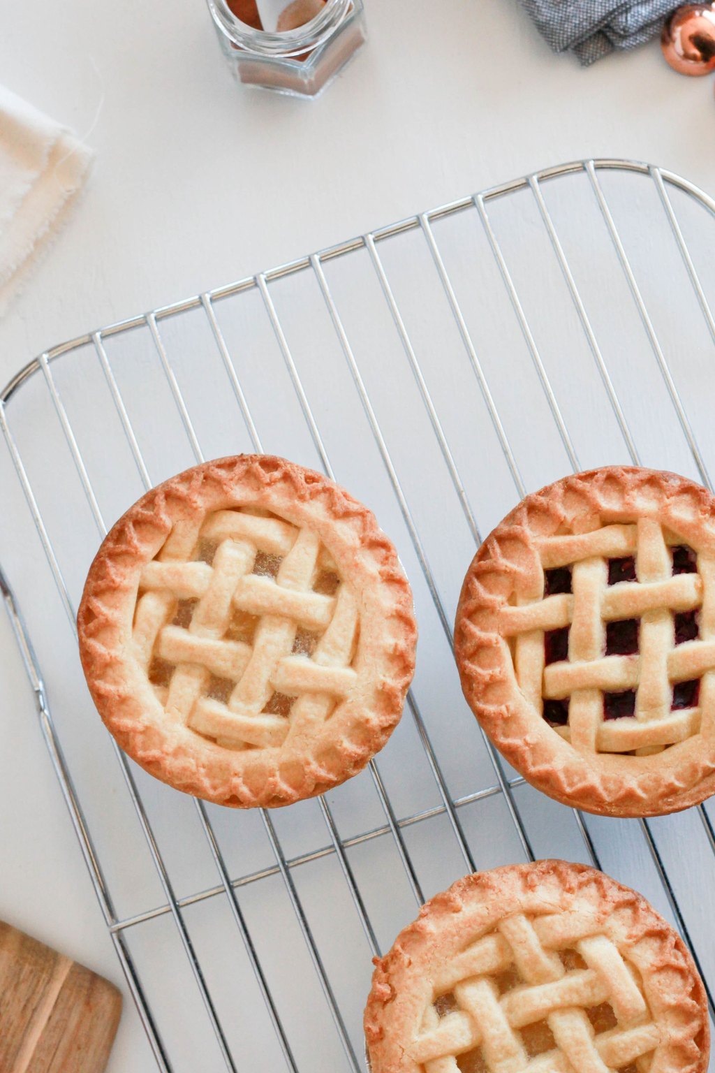 Close up of flaky apple hand pies