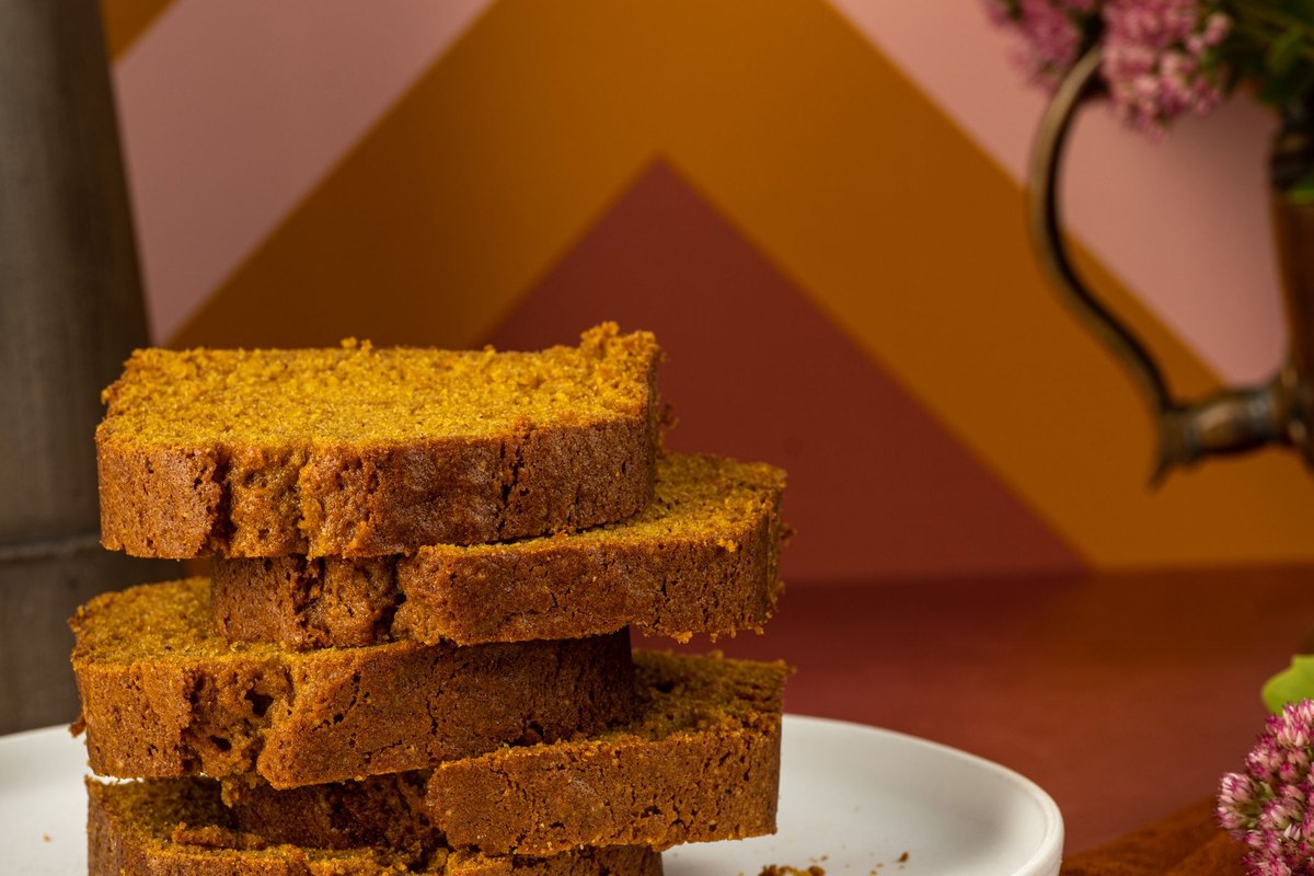 Moist Pumpkin Bread ready to serve