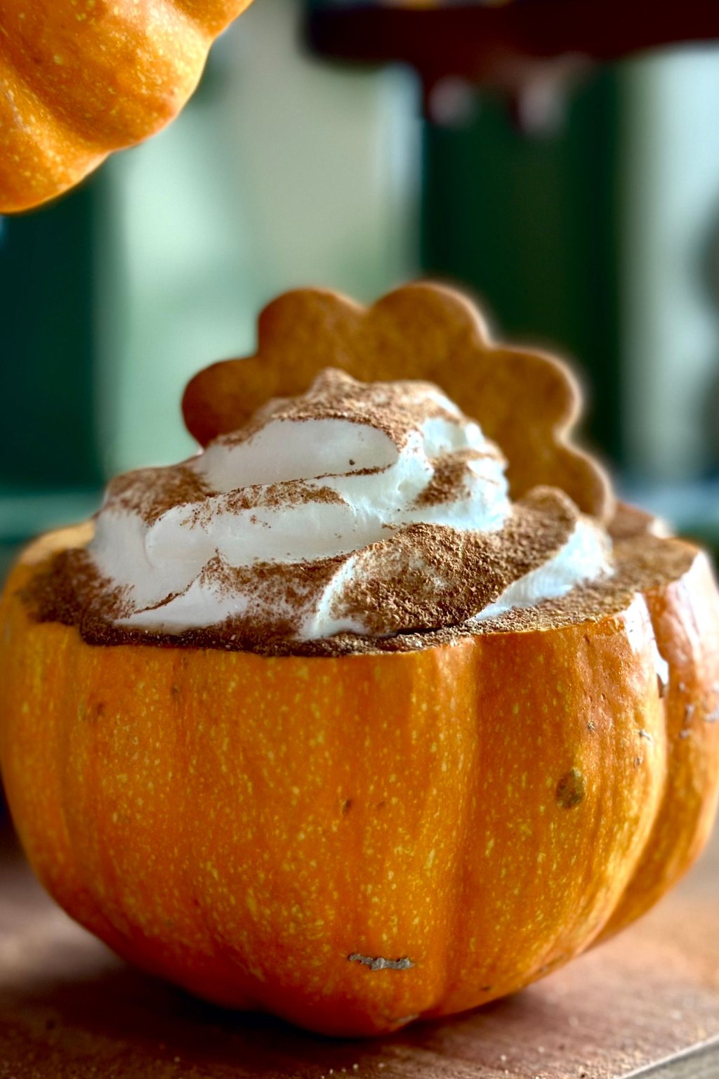 Close up of no bake pumpkin mousse