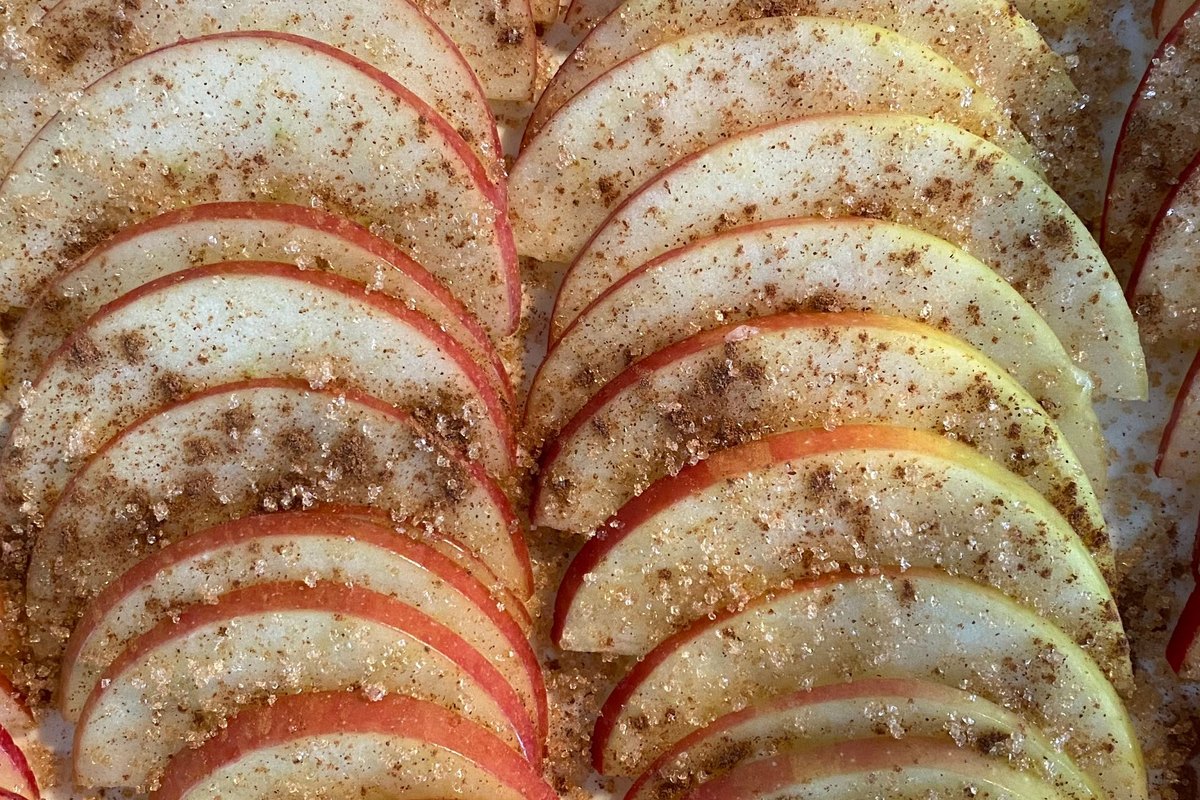 Getting ready to make old fashioned apple crisp
