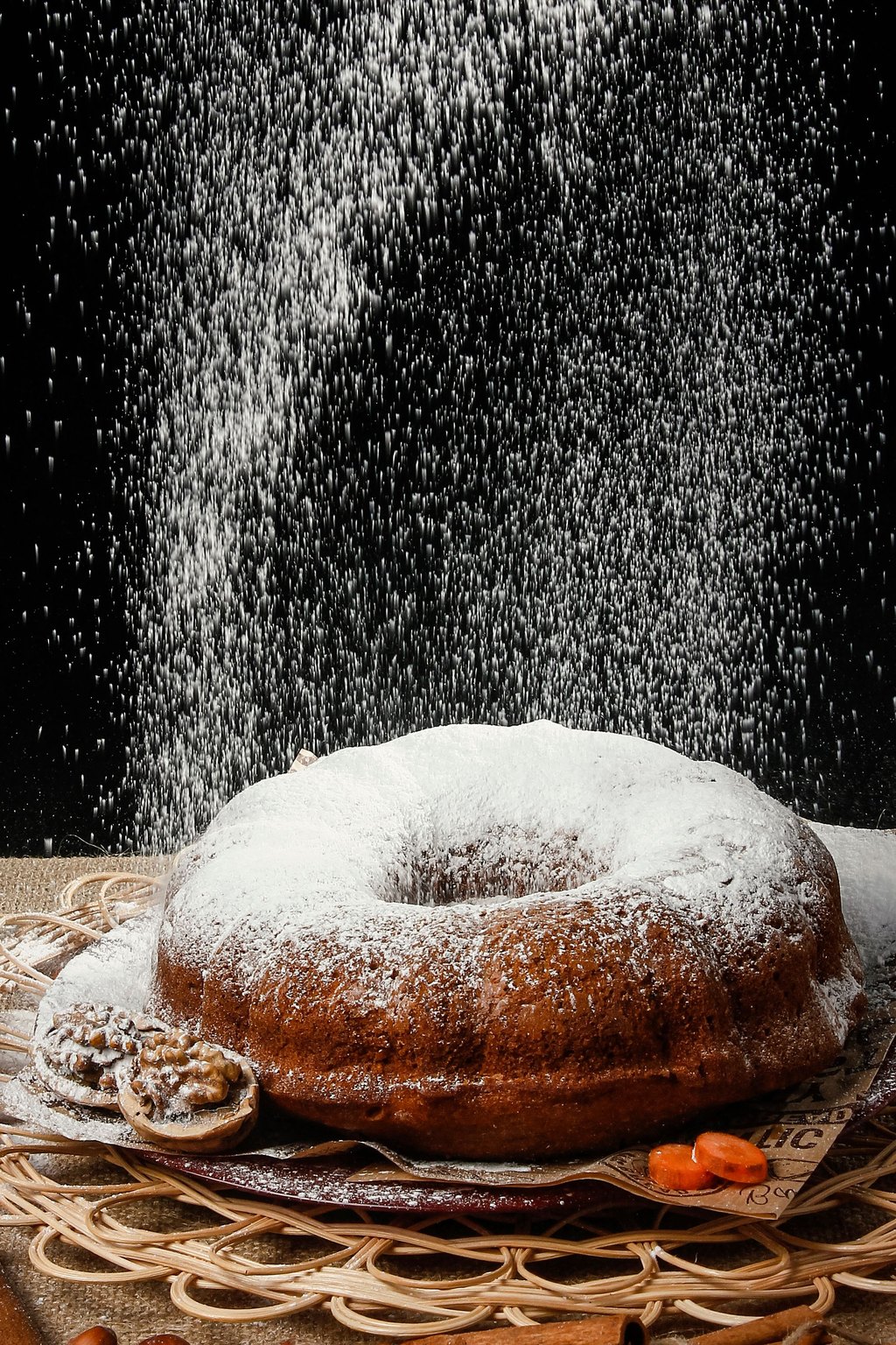 Close up of pumpkin bundt cake