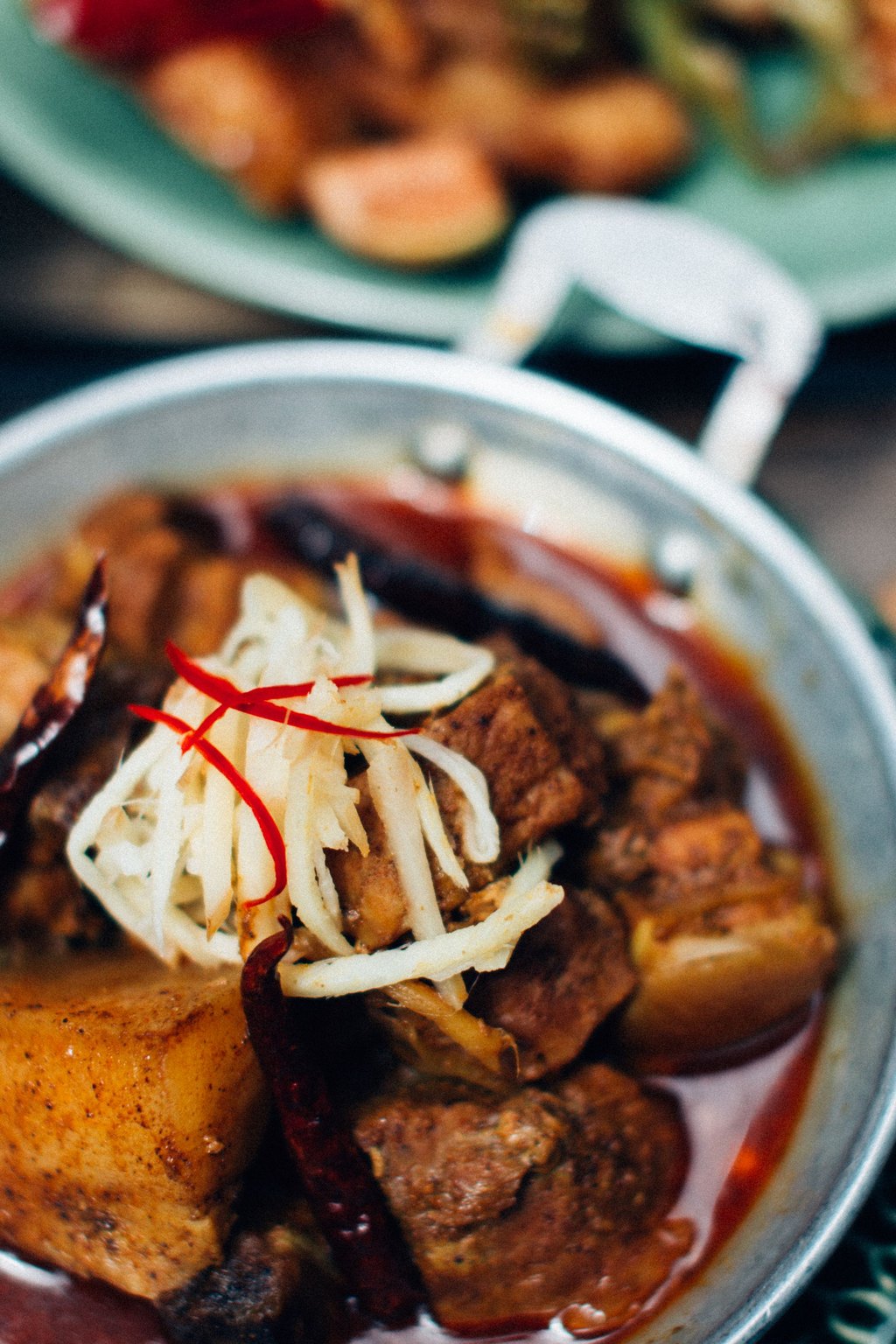 Close up of crockpot beef stew