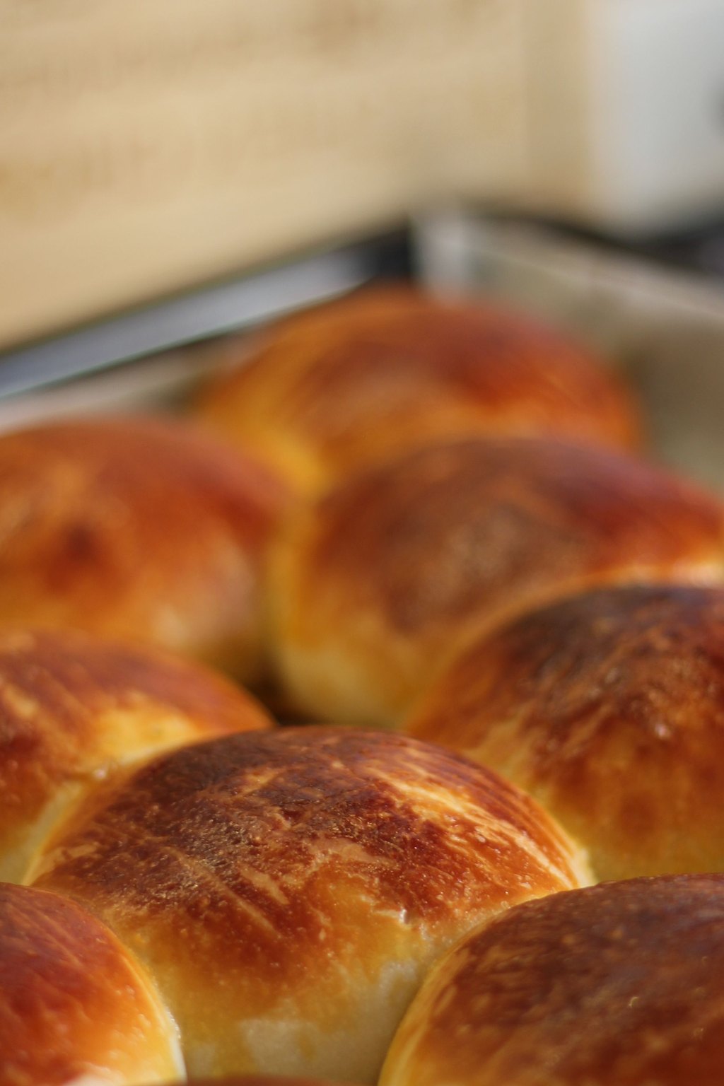 Close up of make ahead dinner rolls