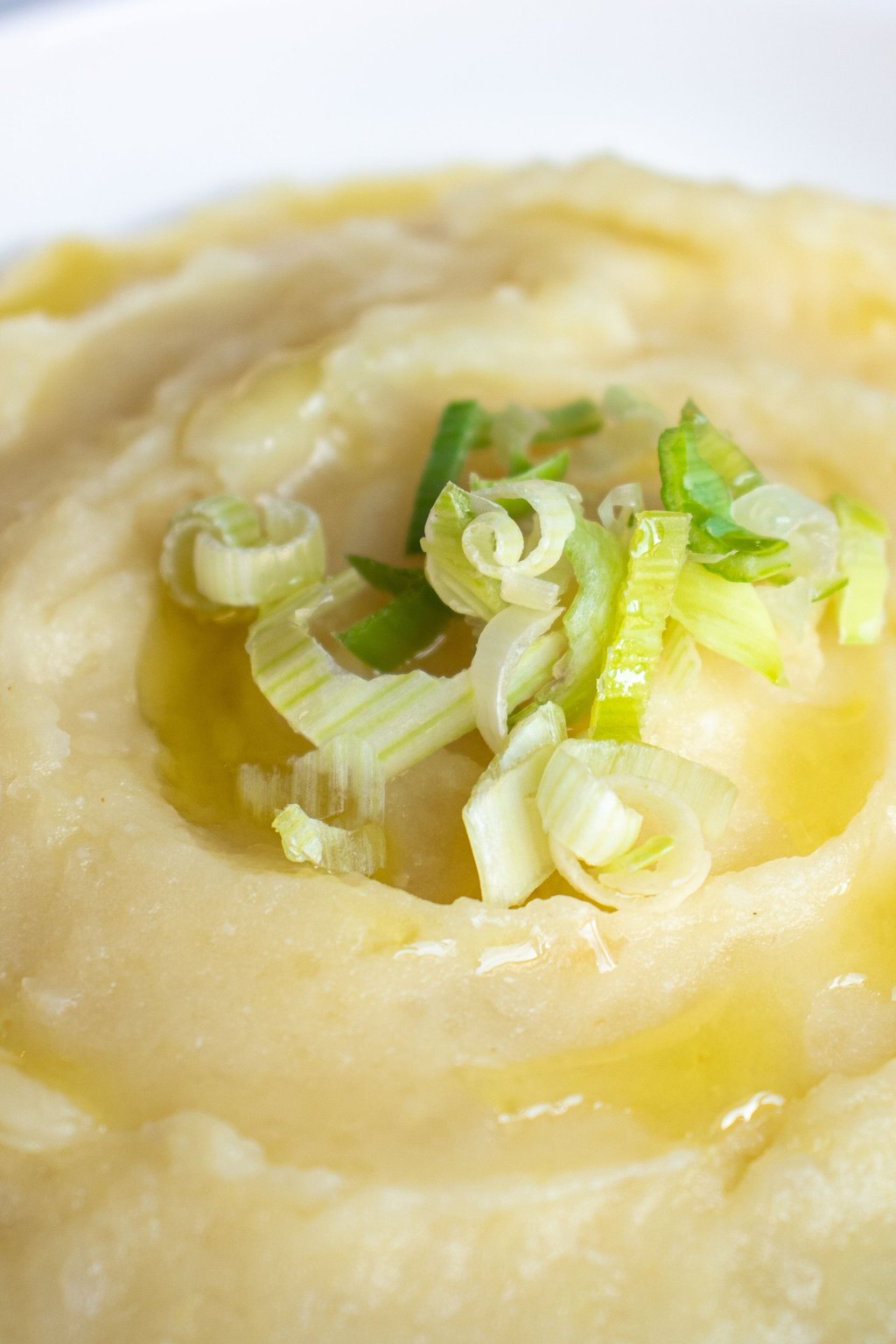 Close up of make ahead mashed potatoes
