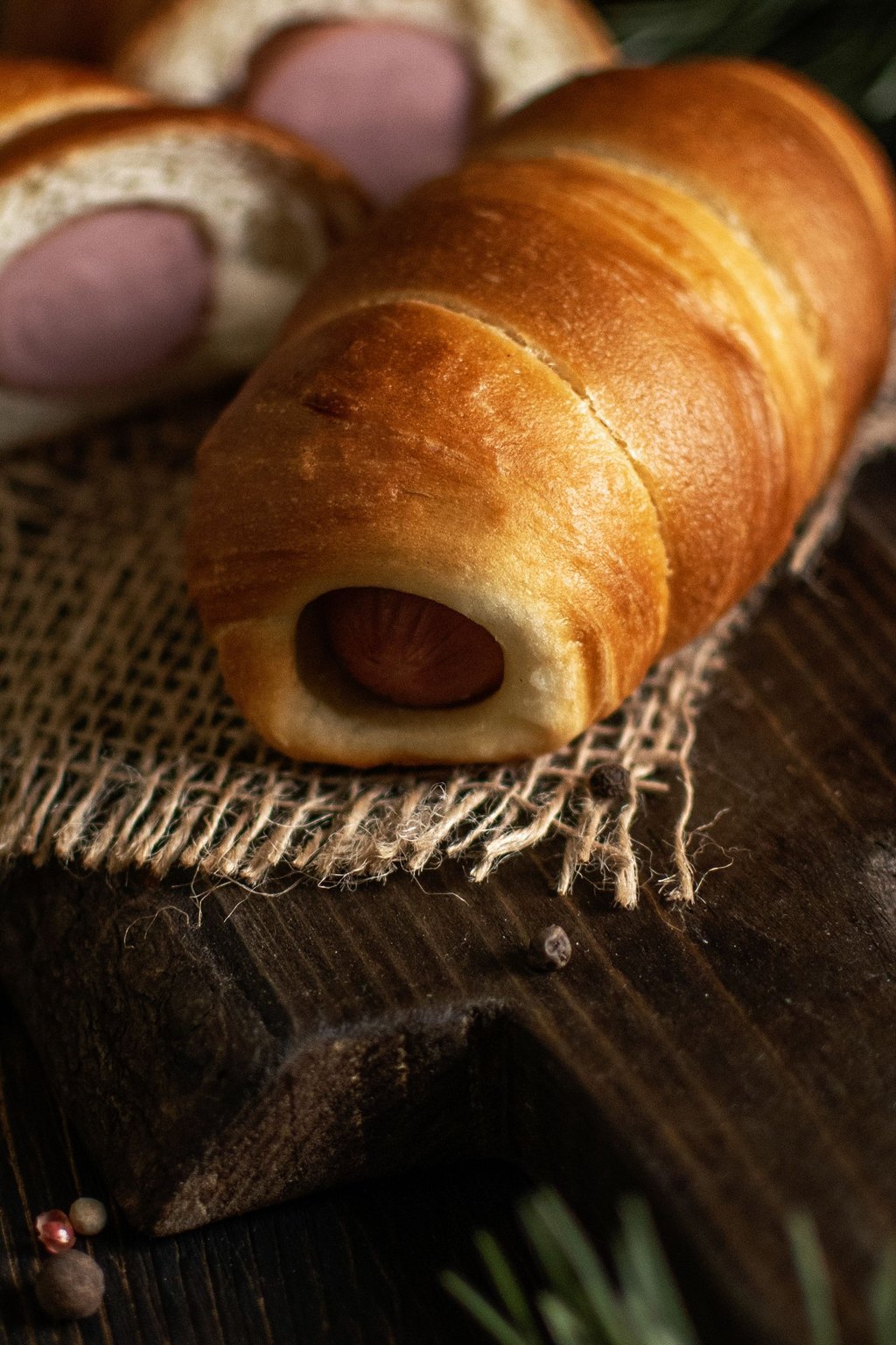 Close up of pigs in a blanket