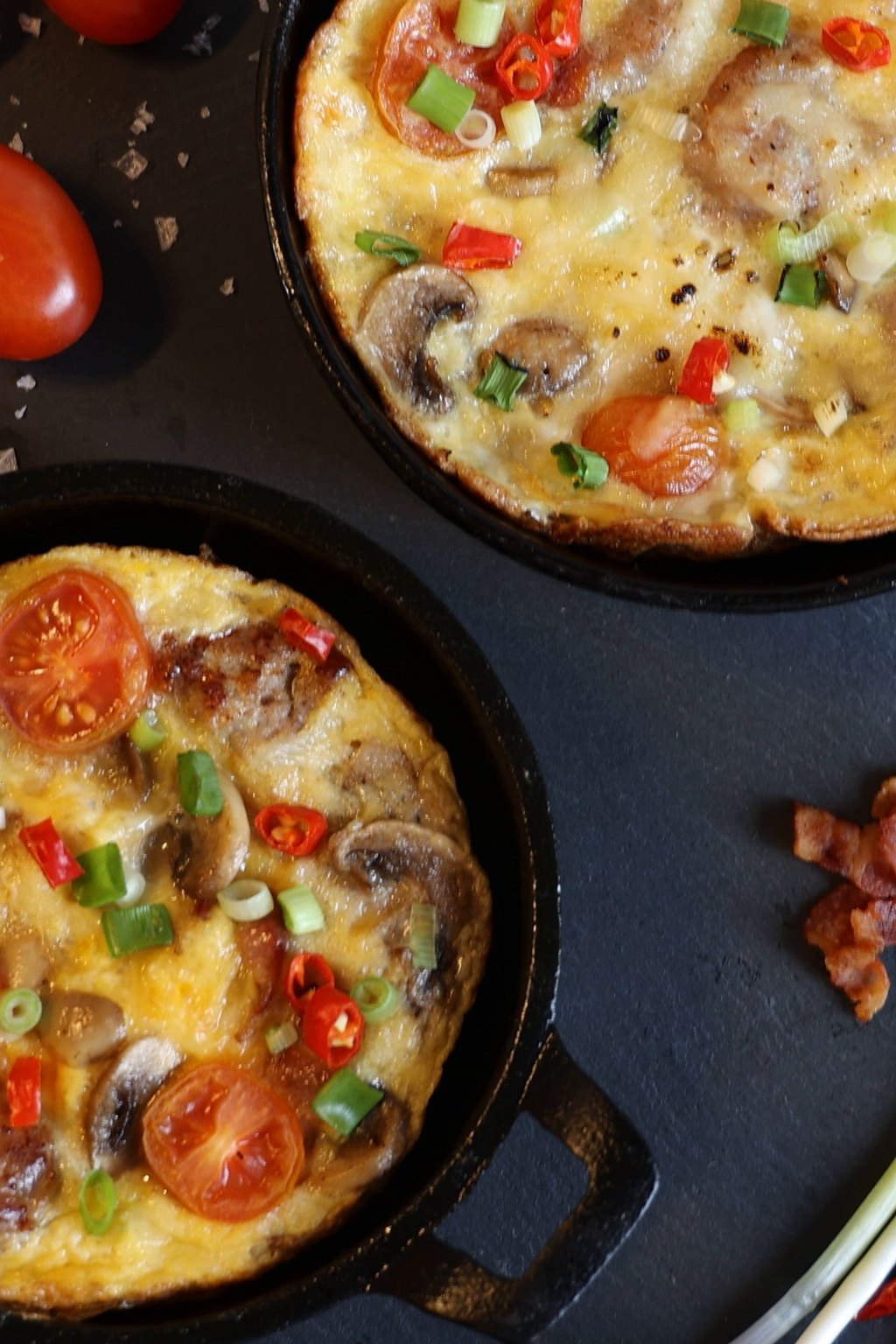 Close up of sausage breakfast casserole