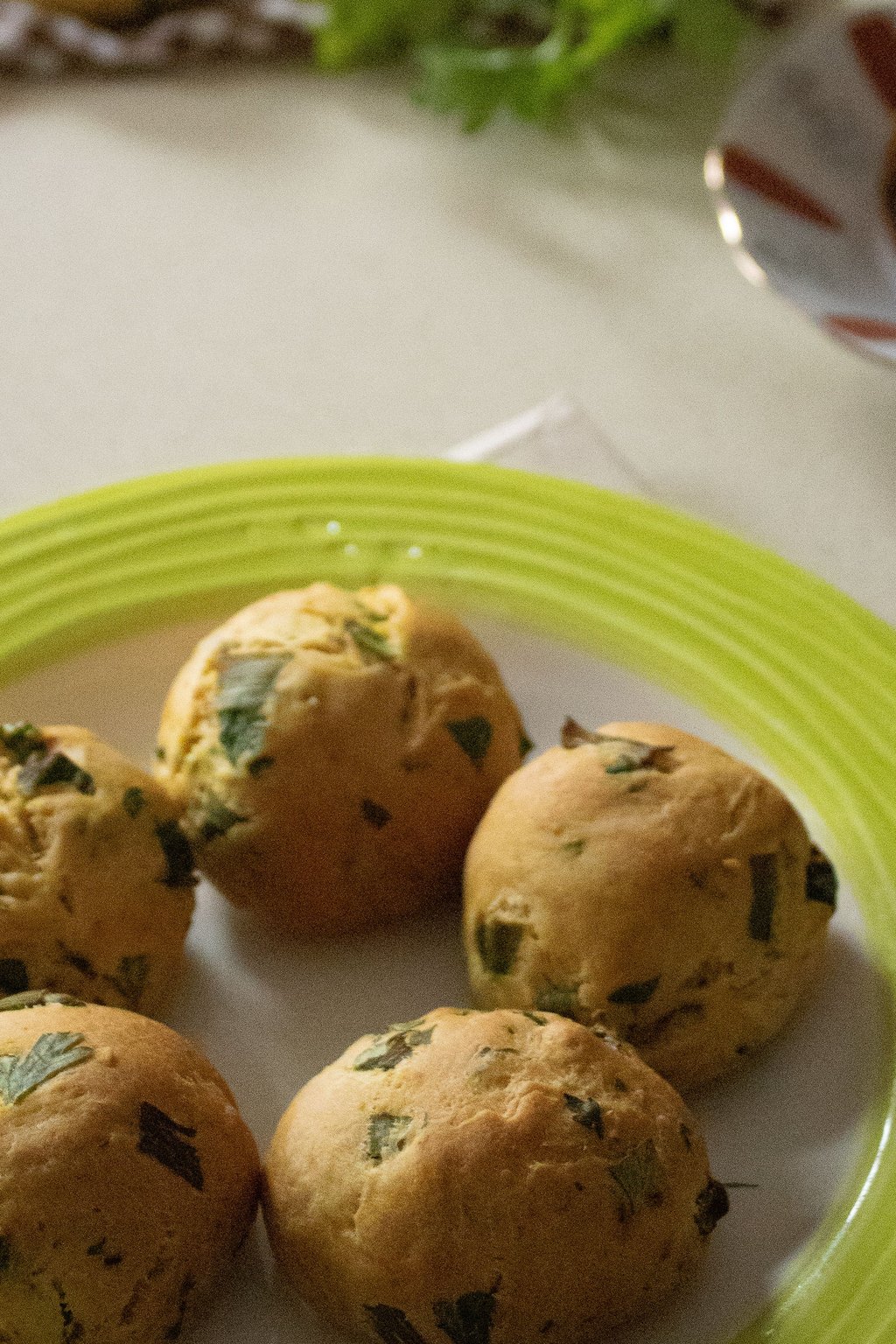 Close up of sausage herb stuffing