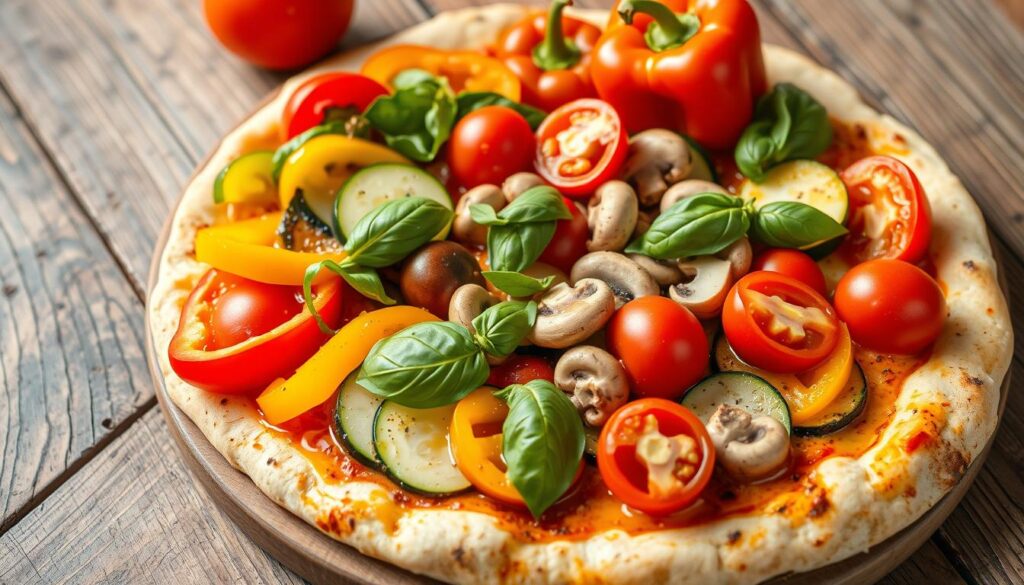 Arranging pizza toppings