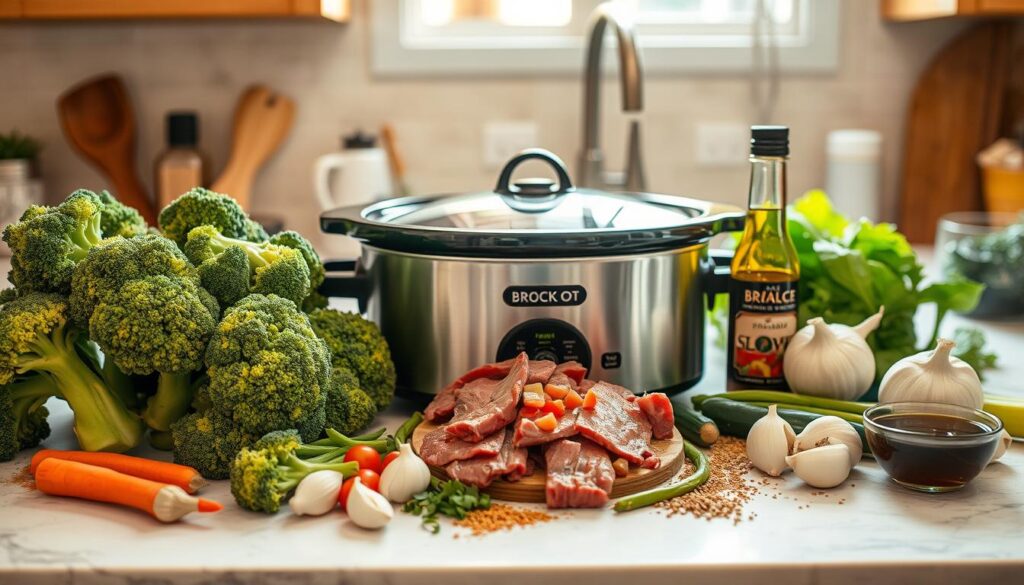 Beef and Broccoli Crockpot Recipe Preparation