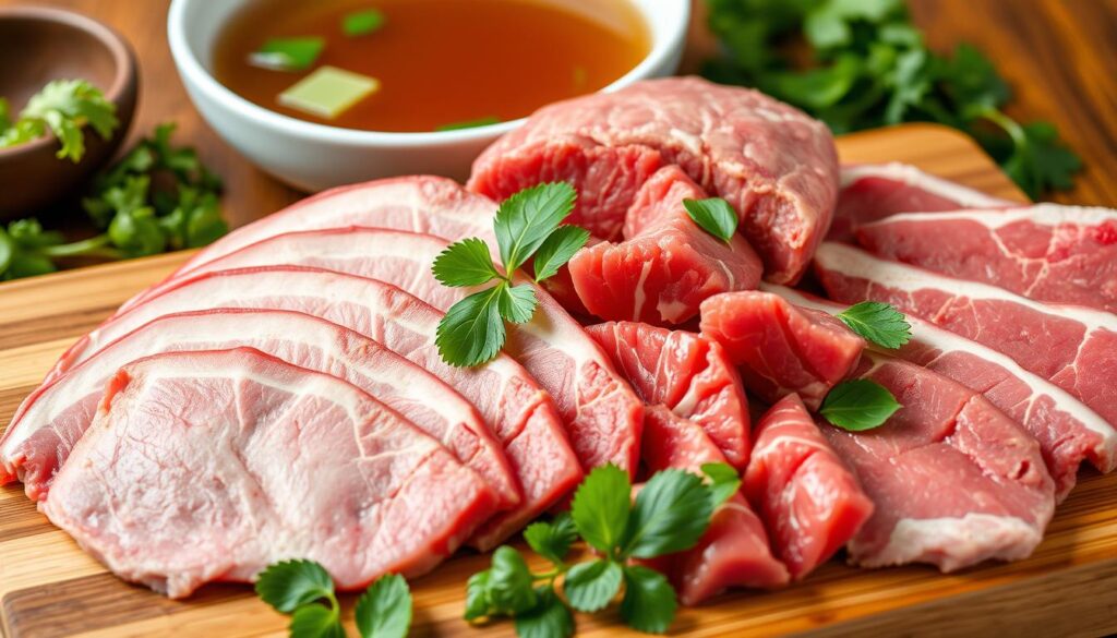 Beef cuts for pho