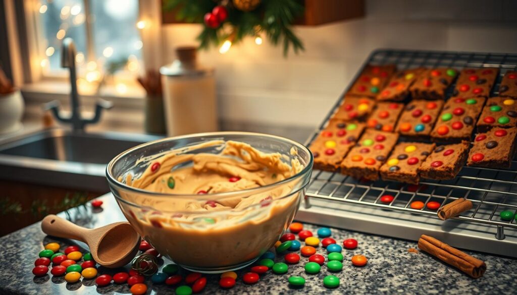 Blondies with Holiday M&Ms Recipe