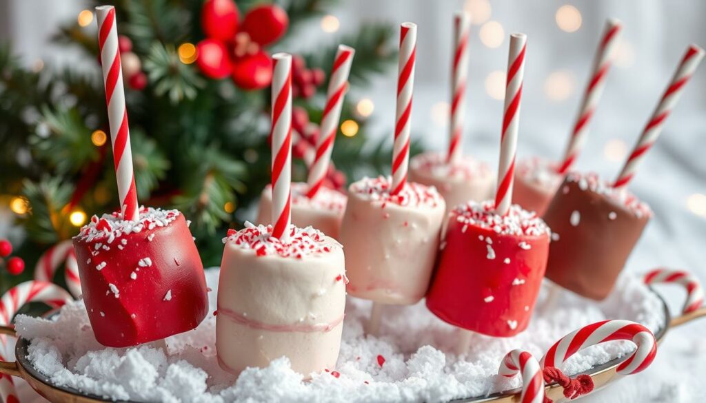 Candy Cane Marshmallow Pops Recipe