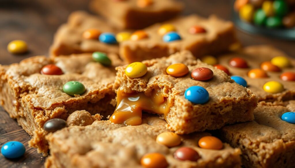 Chewy Caramel M&Ms Blondies