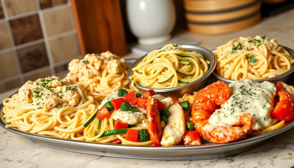 Chicken Alfredo variations