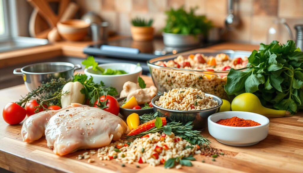 Chicken and Wild Rice Bake Cooking Process