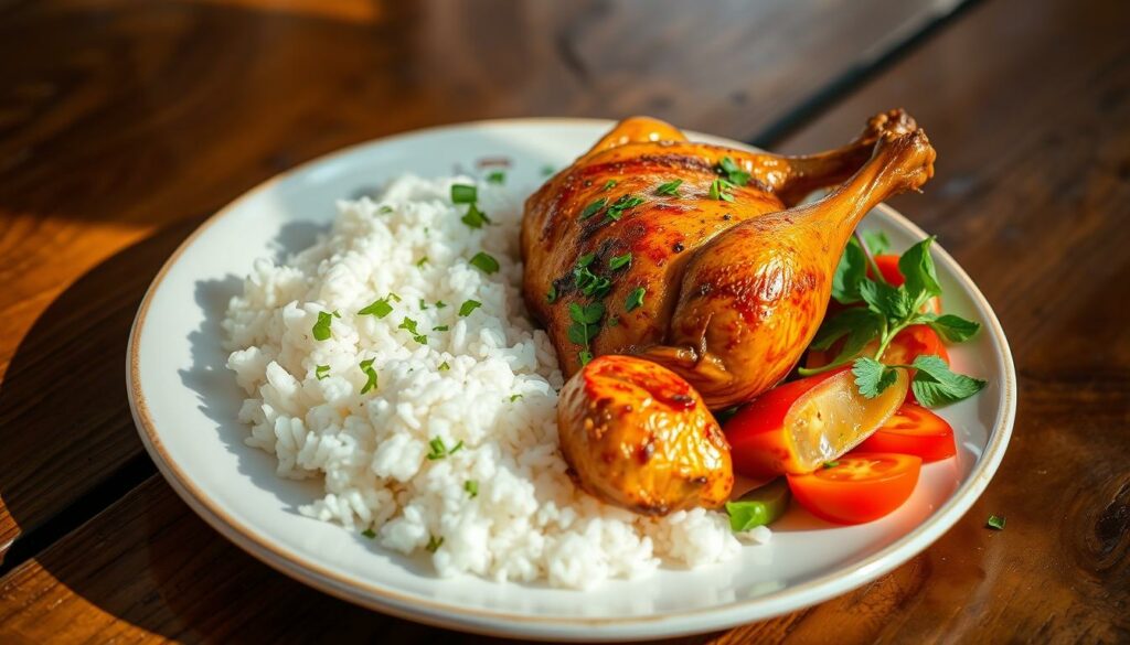 Chicken and rice Chicken and rice