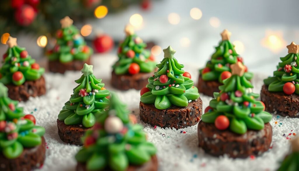 Christmas Tree Brownie Bites Recipe