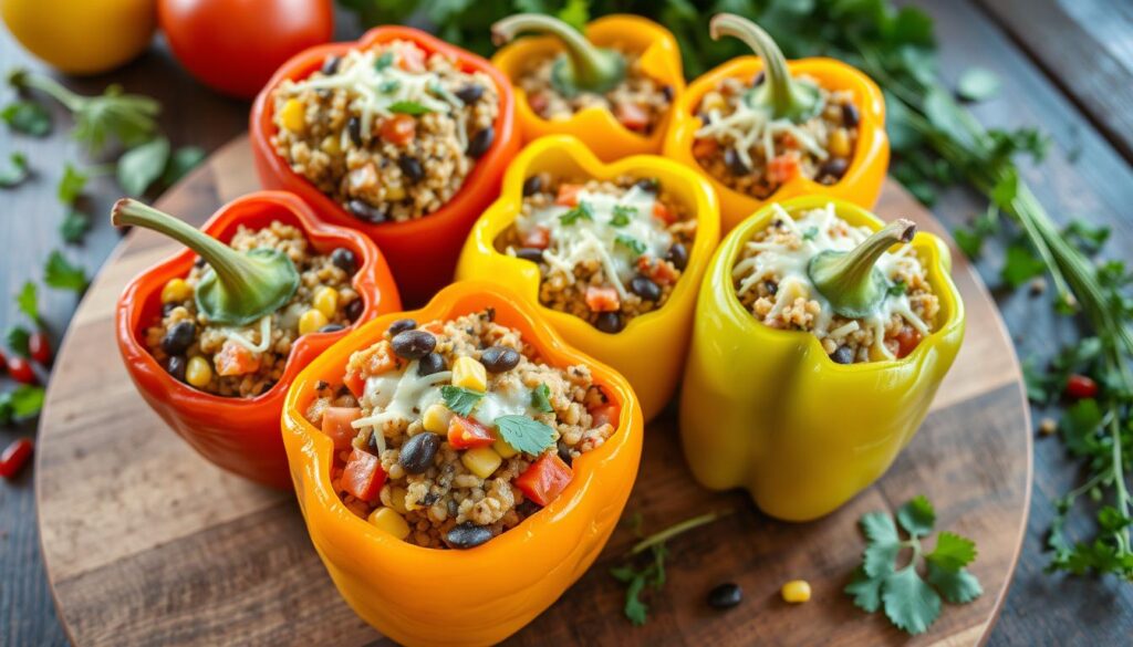 Easy Veggie Stuffed Bell Peppers Recipe