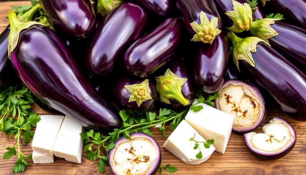 Fresh Eggplant Selection for Parmesan