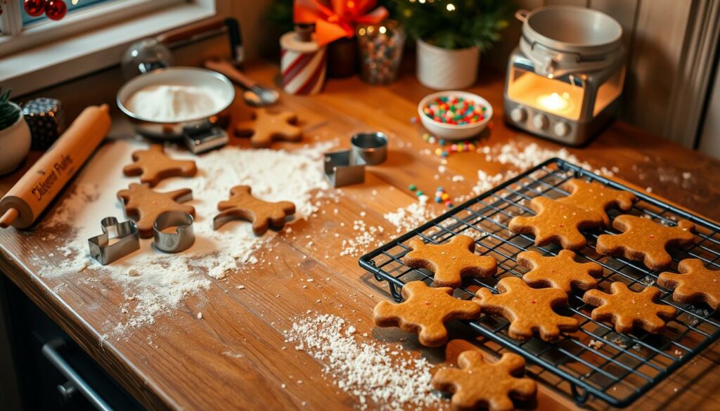 Gingerbread cookie preparation