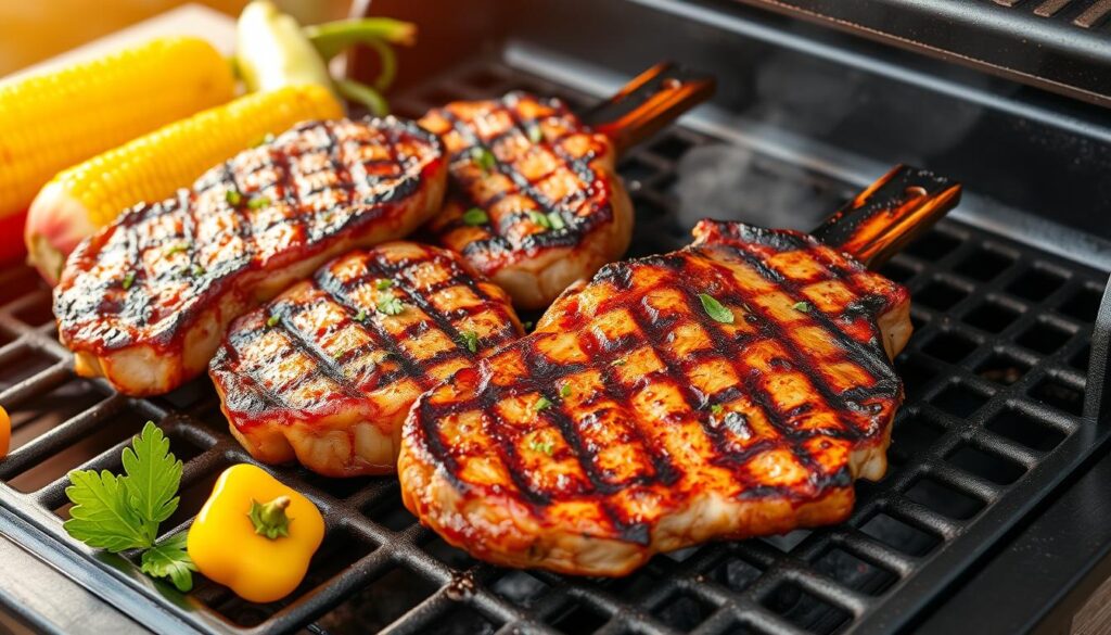 Grilled pork chops